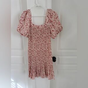 Another Love Red Floral Midi Dress from Anthropologie